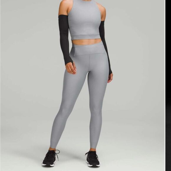 lululemon athletica Pants - Lululemon SenseKnit High-Rise Running Tight 28" Rhino Grey Women's Size 2
